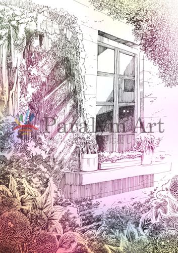 木漏れ日のさす窓