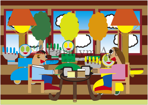 ロボットがいる喫茶店