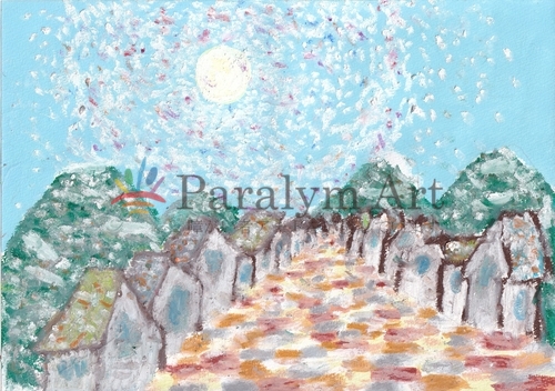 「太陽のひかりが降る町並み」