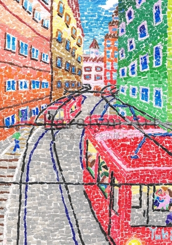 路面電車が走る　