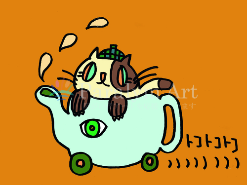 ポット猫の散歩