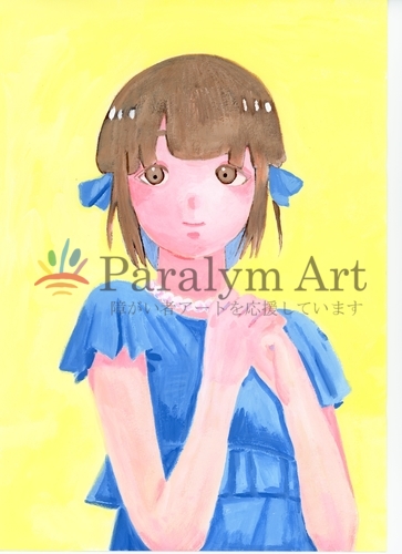 「ミルクティー色の髪の女性」