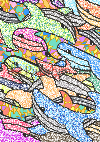 カラフルなくじら達