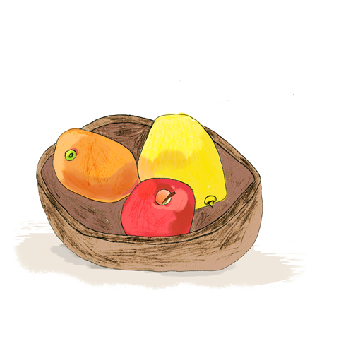 オレンジとリンゴとグレープフルーツ/山本　伸明